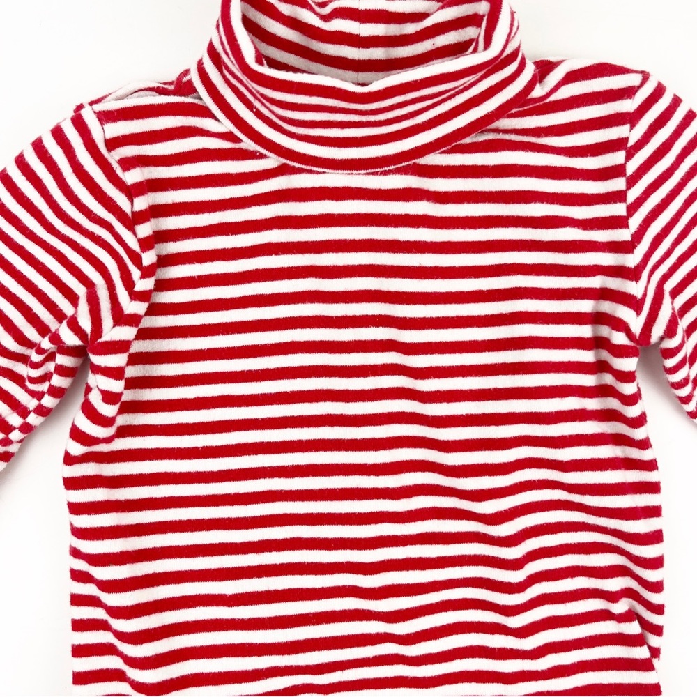 Vintage Rare Editions For Boys Long Sleeve Body Suit Red White Stripes 9M - Picture 7 of 8